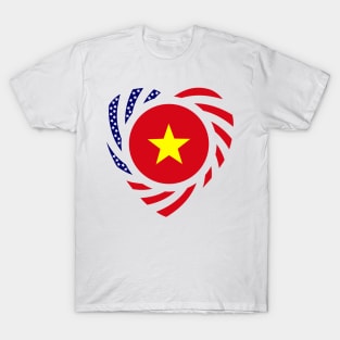 Vietnamese American Multinational Patriot Flag (Heart) T-Shirt